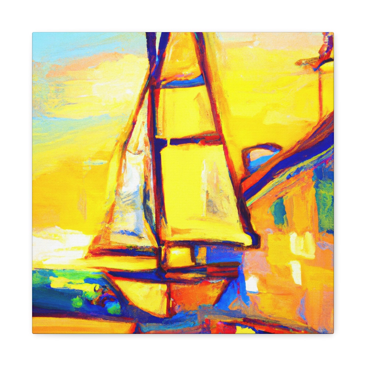 "Sailing On Free Waves" - Canvas