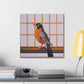 "Robins Singing Deco" - Canvas