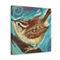 Carolina Wren Expressionism - Canvas