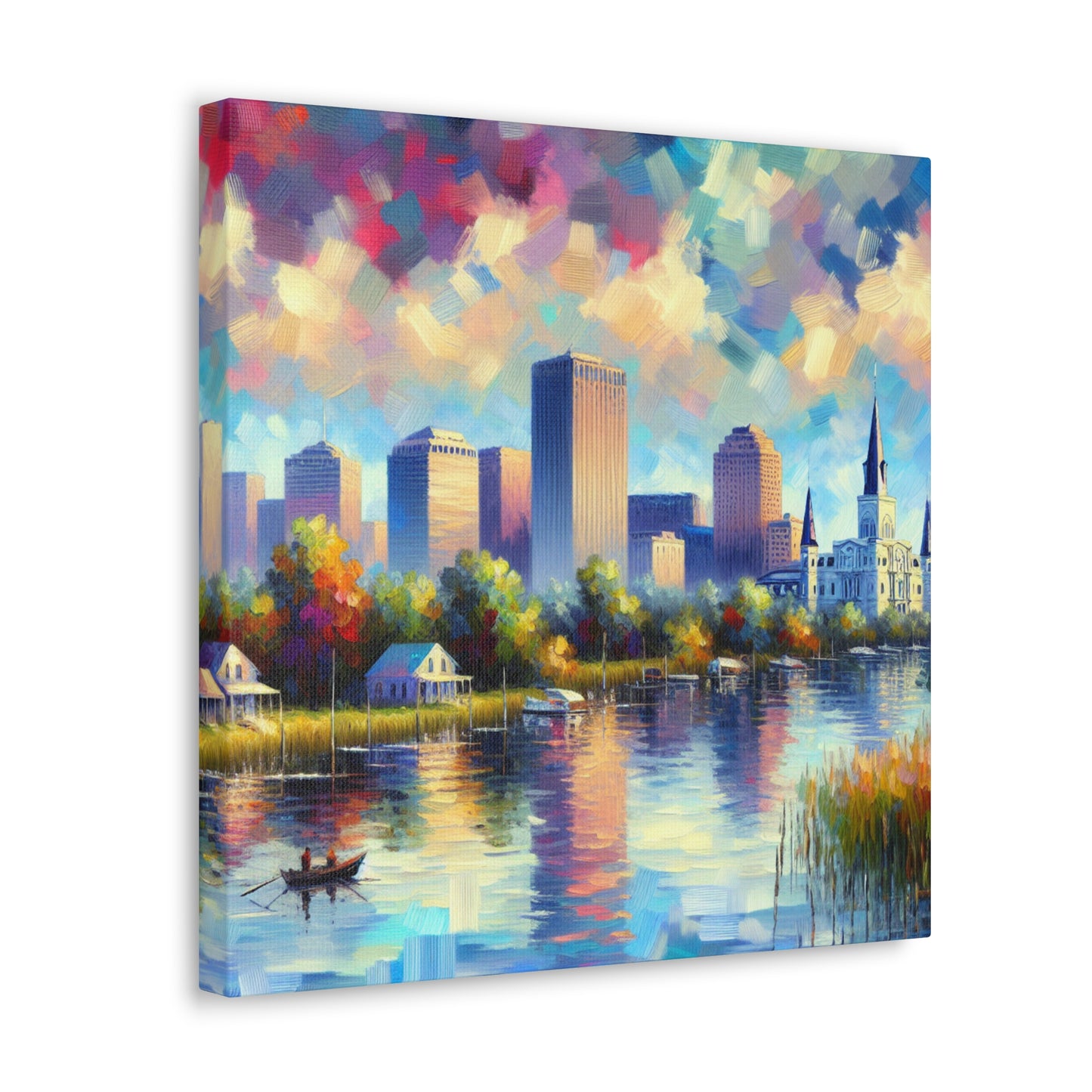 "Vibrant Streets of Louisiana" - Canvas