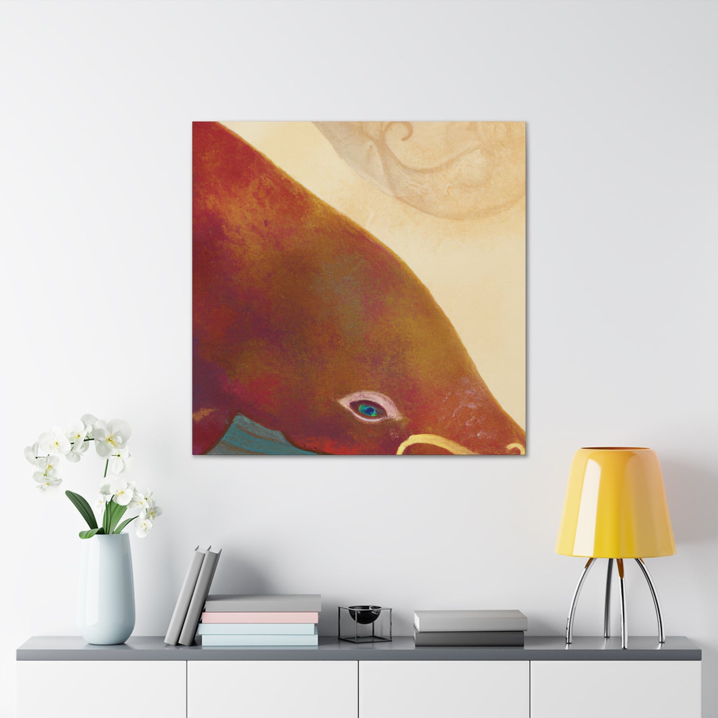 Whale in the Waves - Canvas