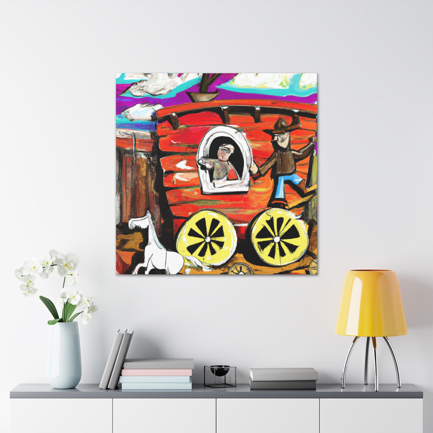 Chuck Wagon Classic Scene - Canvas