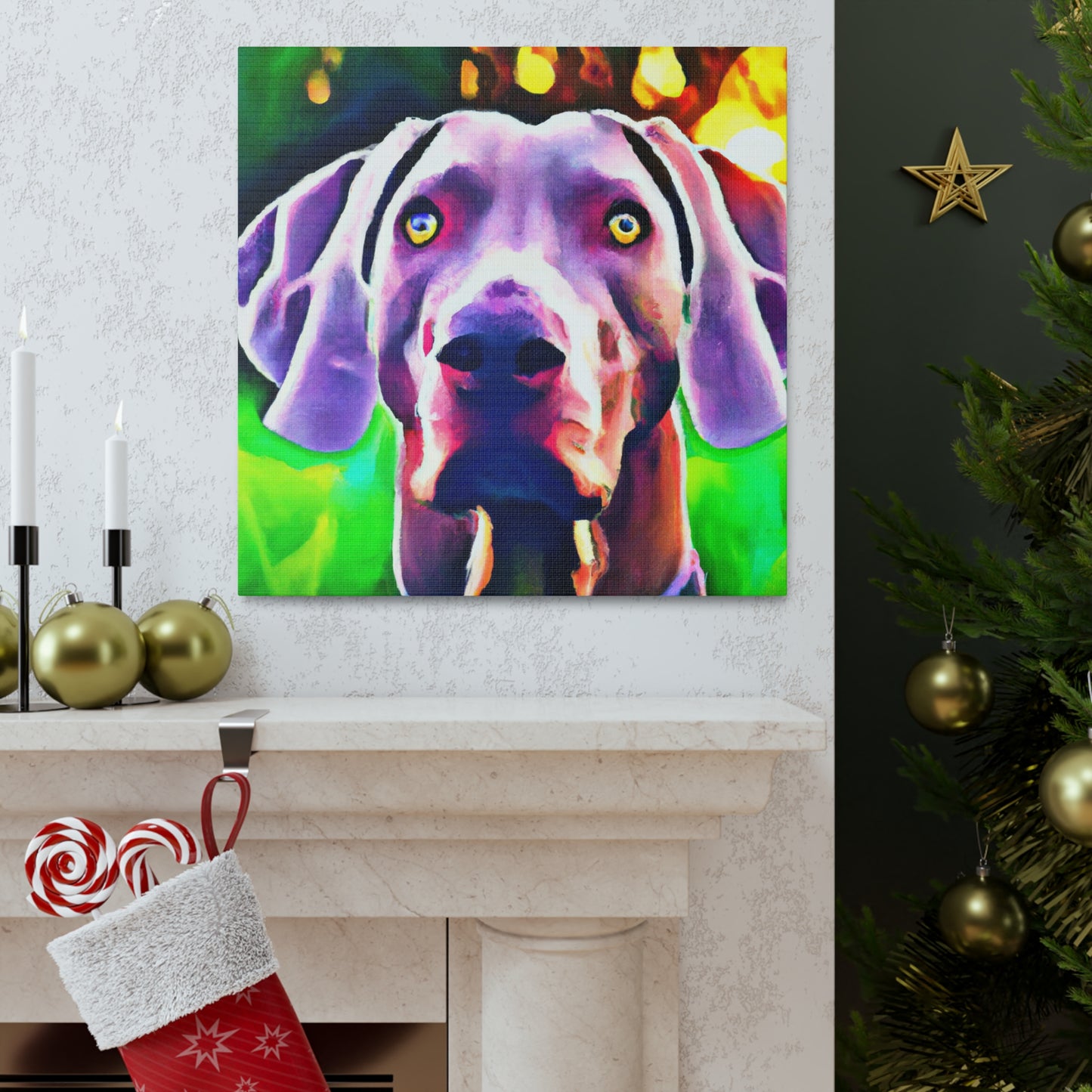 Weimaraner Wonderland - Canvas