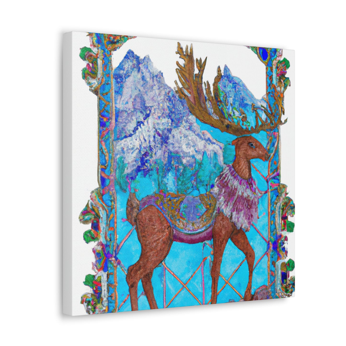 Deer in Moonlight Glow - Canvas