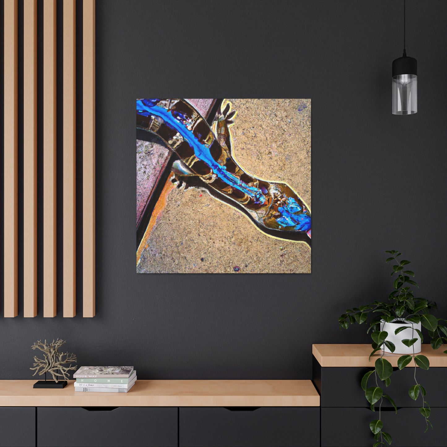 Blue-Tongue Skink Mosaic - Canvas