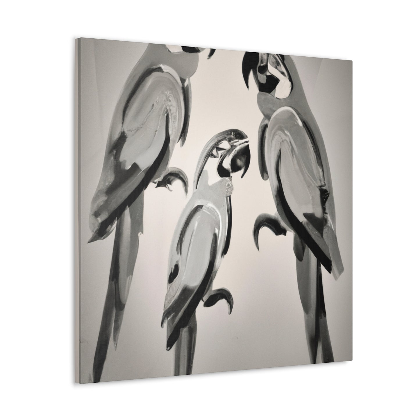 "Macaws Against Turquoise" - Canvas