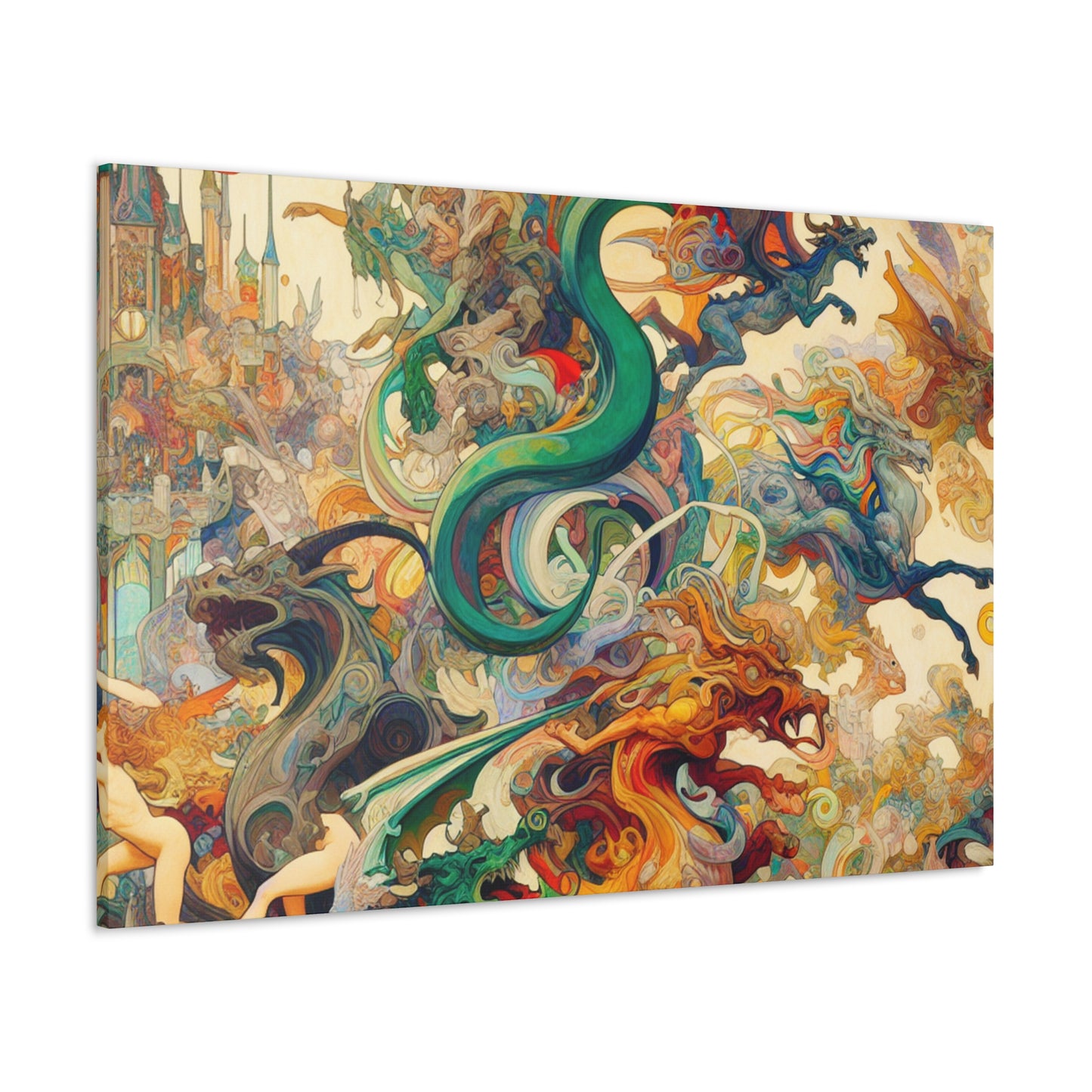 Whimsical Dragon's Dream - Canvas