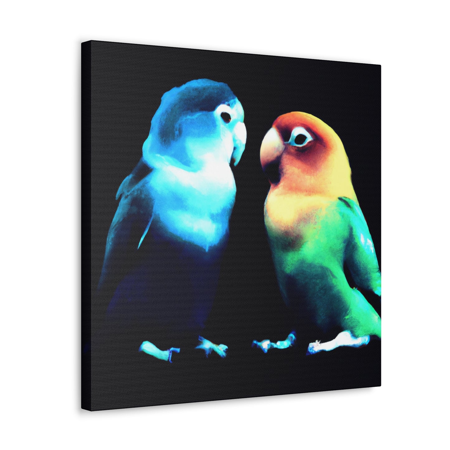 Lovebirds in Flight - Canvas