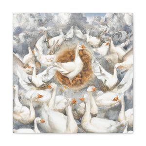 "Witnessing the Geese Dance" - Canvas