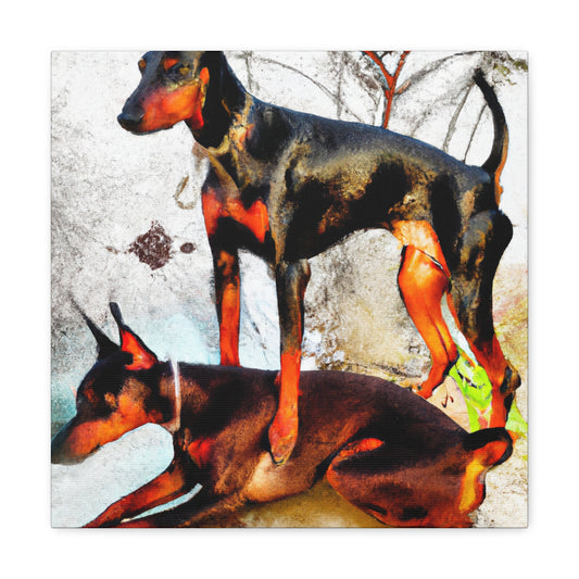 "Doberman's Bold Spirit" - Canvas