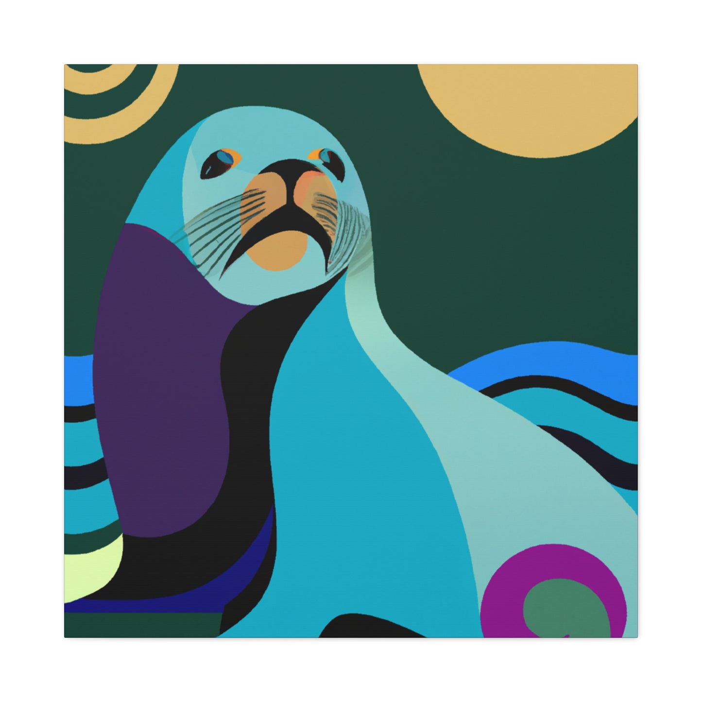 "Sea Lion in Jazz Age" - Canvas