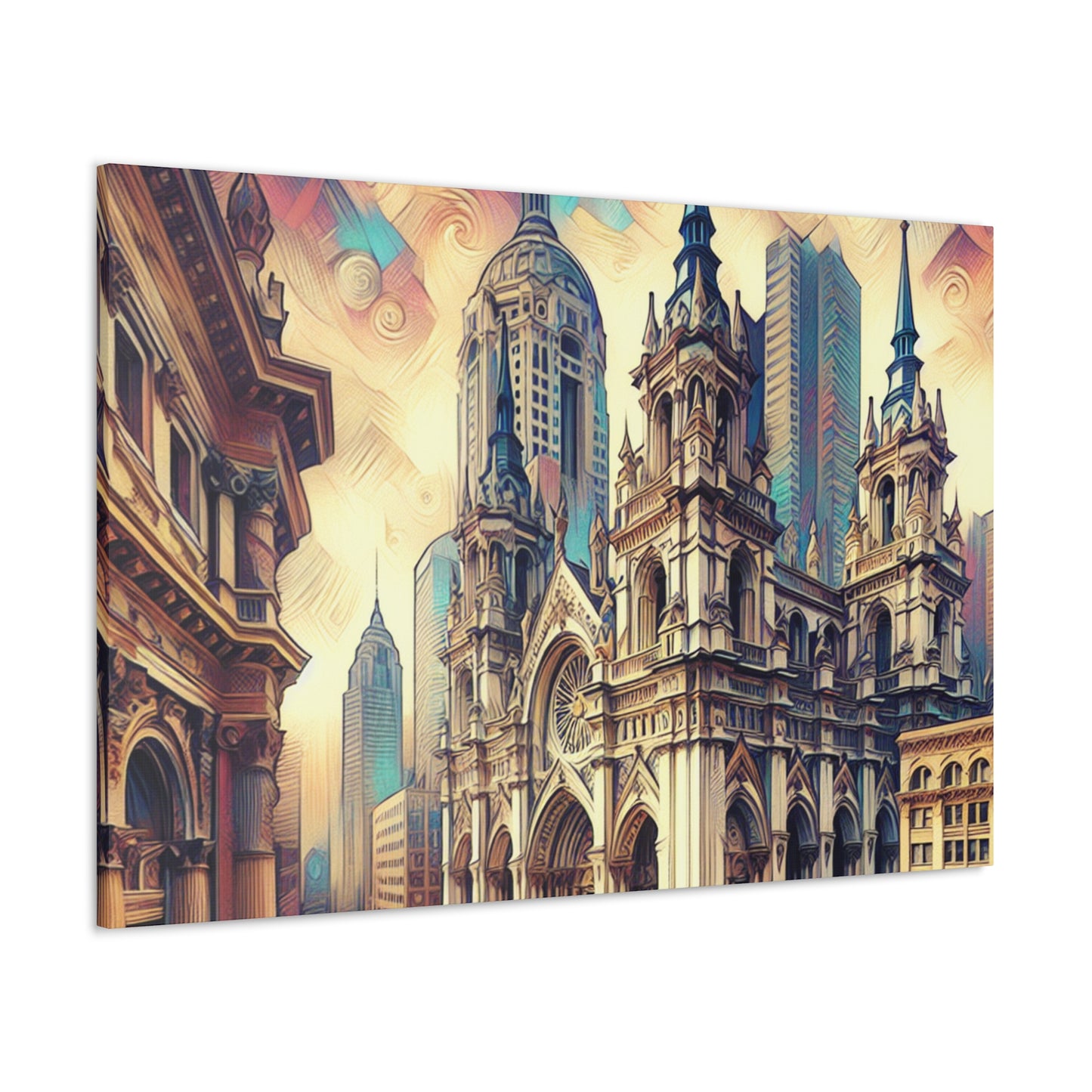 "Colonial Splendor: Columbus Reverie" - Canvas