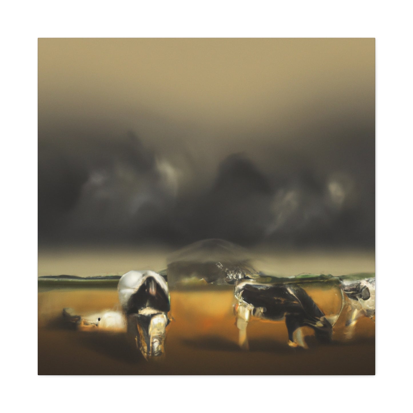 Pasture Dreaming Cow - Canvas