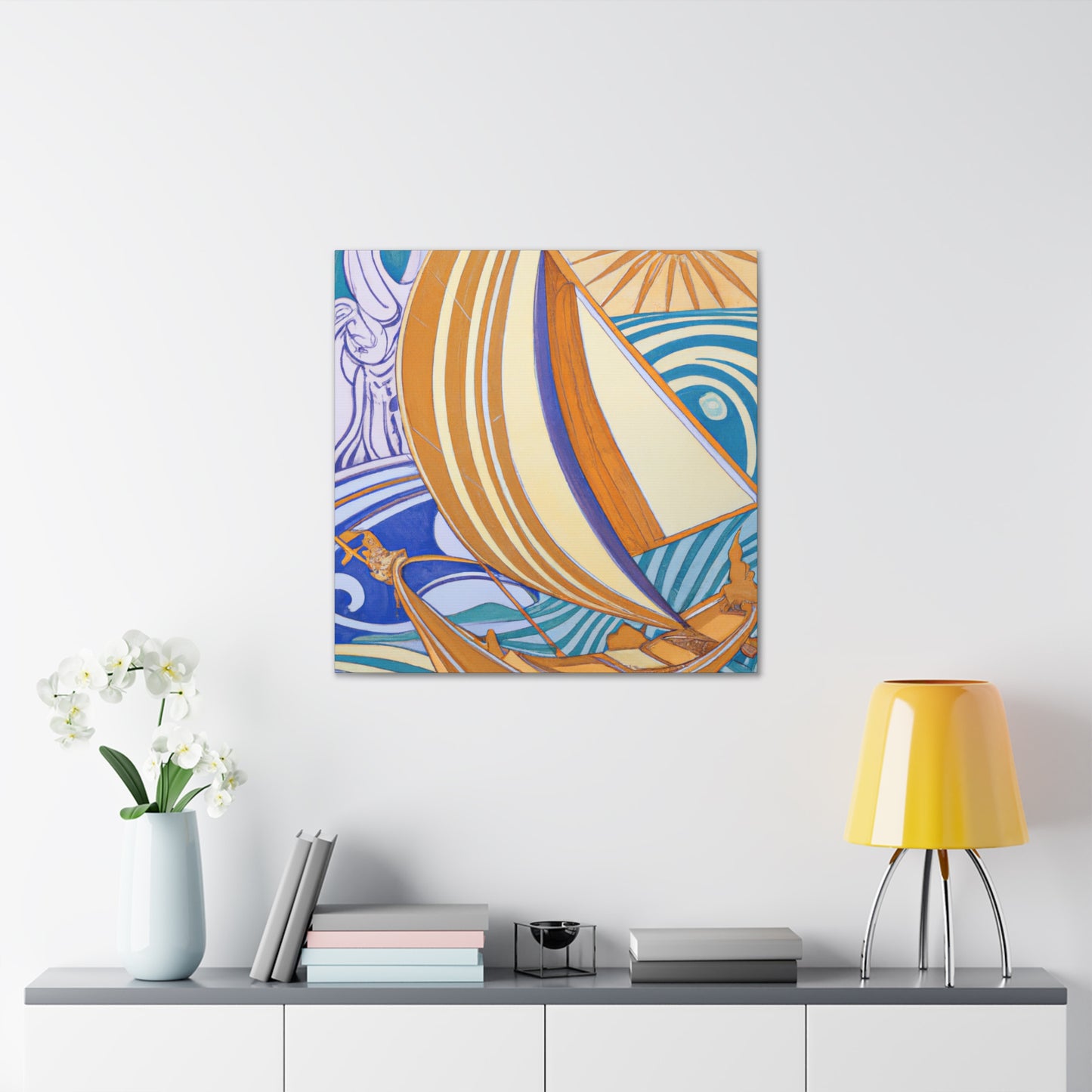 "Sailboat On Horizon" - Canvas