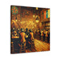 Western Saloon Scene - Canvas