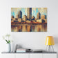 "Vibrant Hoosier Cityscape" - Canvas