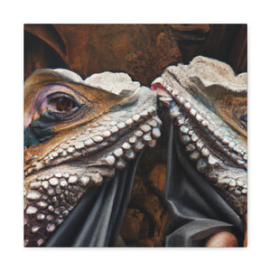 "Frog-like Frilled Lizard" - Canvas