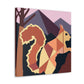 Squirrel in Deco Style - Canvas