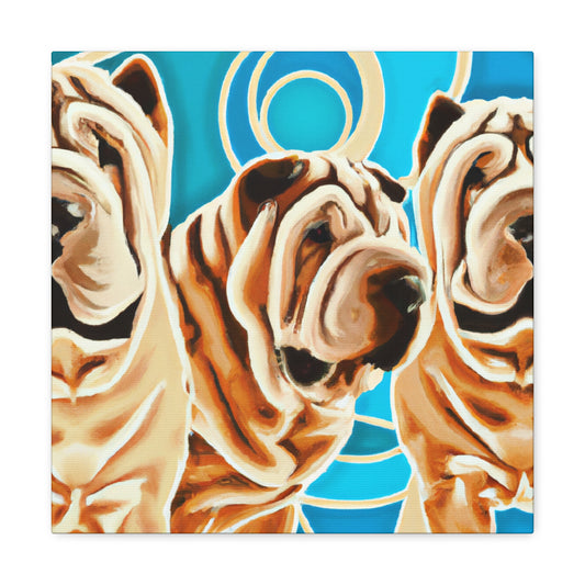 "Shar Pei Art Deco" - Canvas