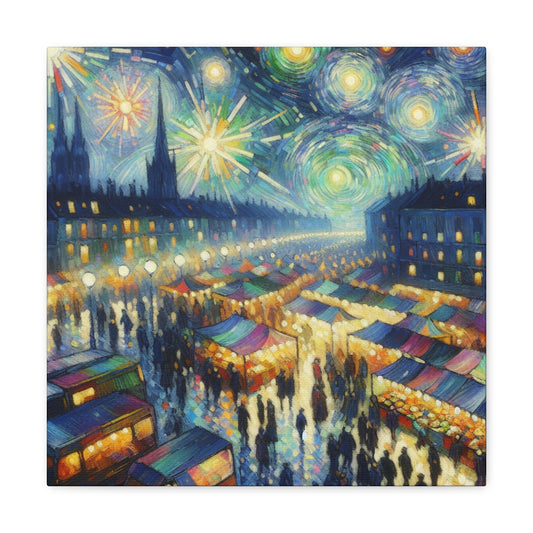 "Vibrant Night Revelry" - Canvas