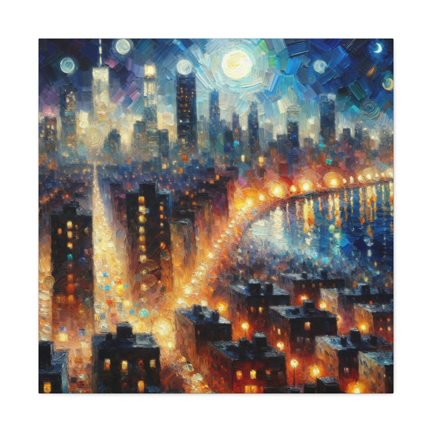 Nocturnal Urban Symphony - Canvas