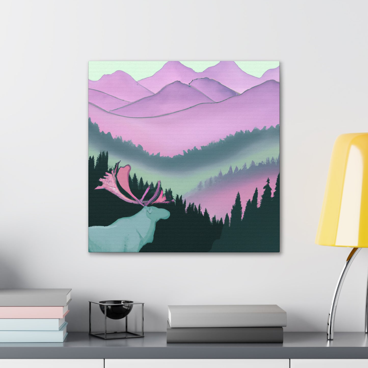 Elk Amidst Wilderness - Canvas