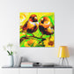 Lovebirds in Bloom - Canvas