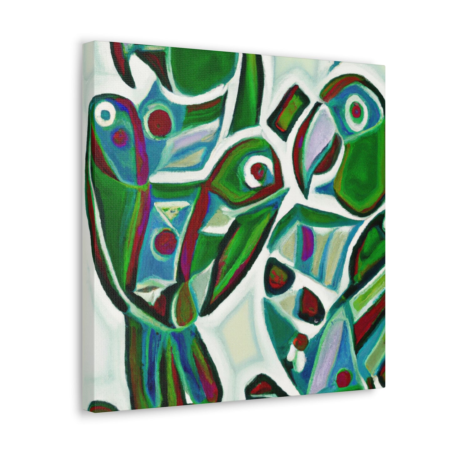 "Parakeets in Abstraction" - Canvas