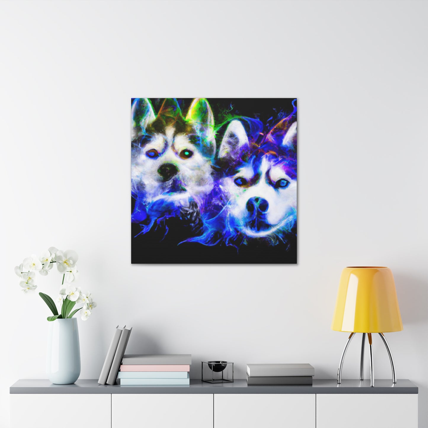 "Siberian Husky Dreamscape" - Canvas