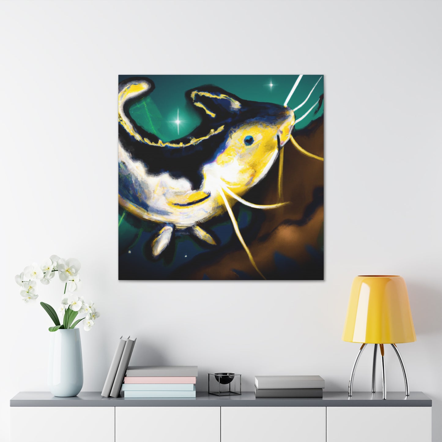 Catfish in Live Color - Canvas