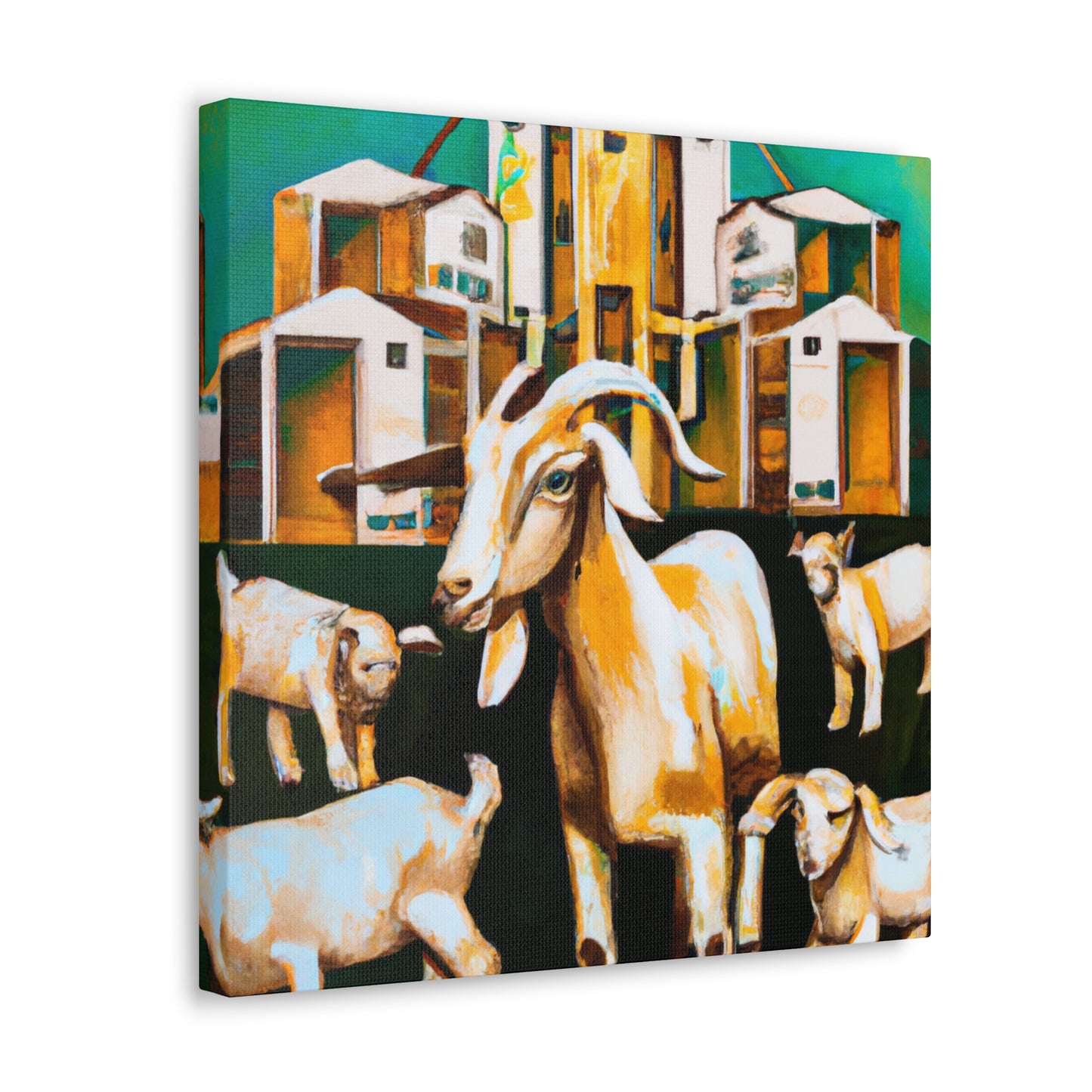 "Goat in Gilded Glory" - Canvas