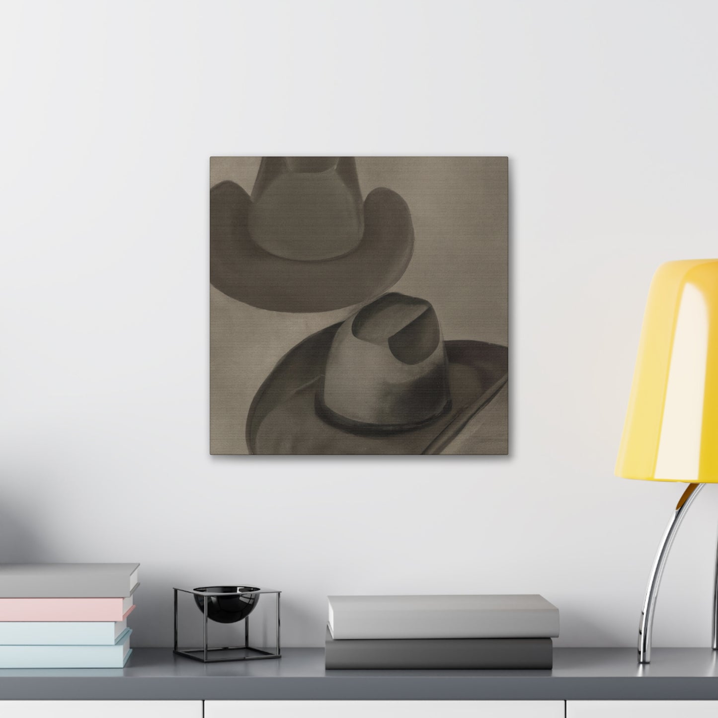 "Cowboy Hat Scene Emerges" - Canvas