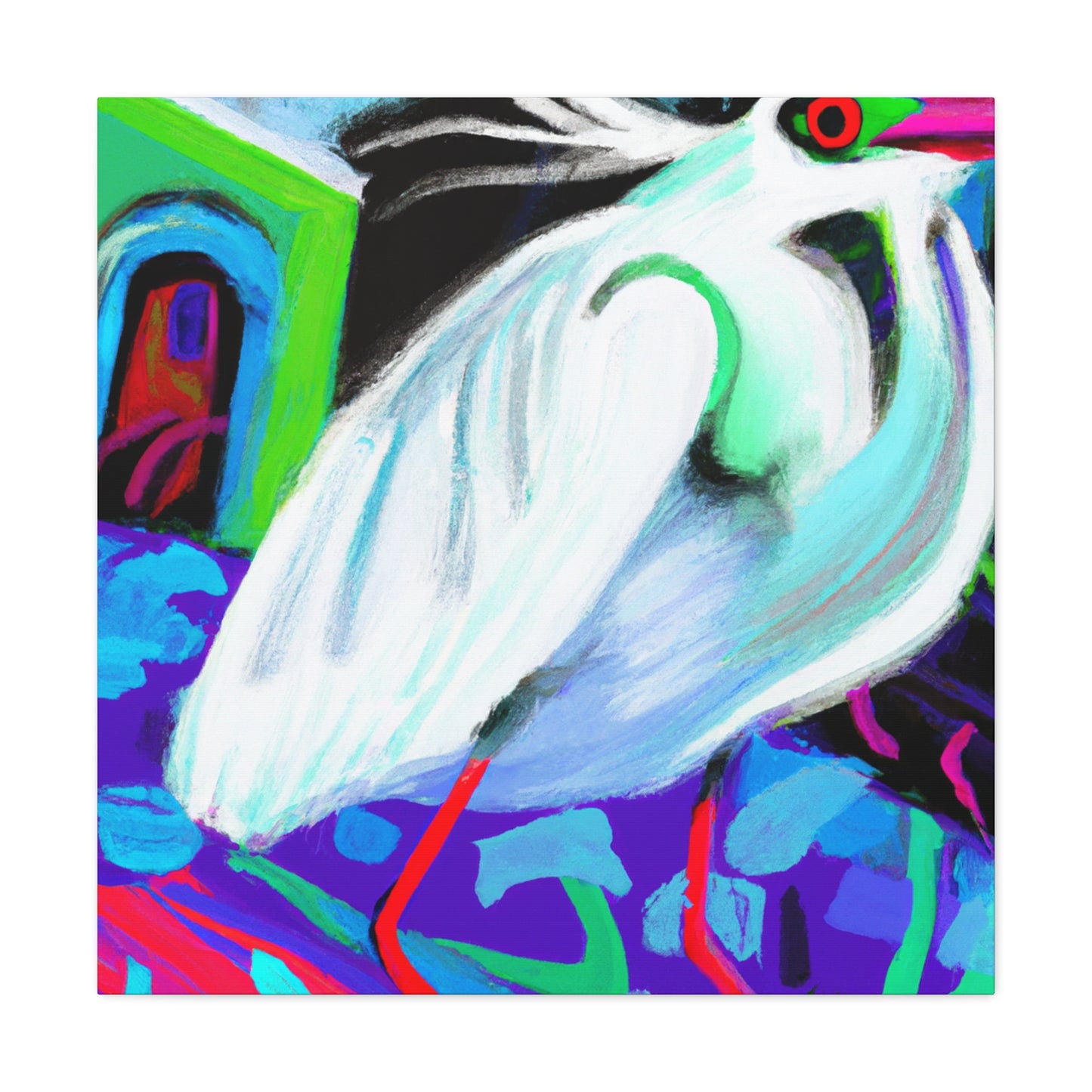 Snowy Egret Majesty - Canvas