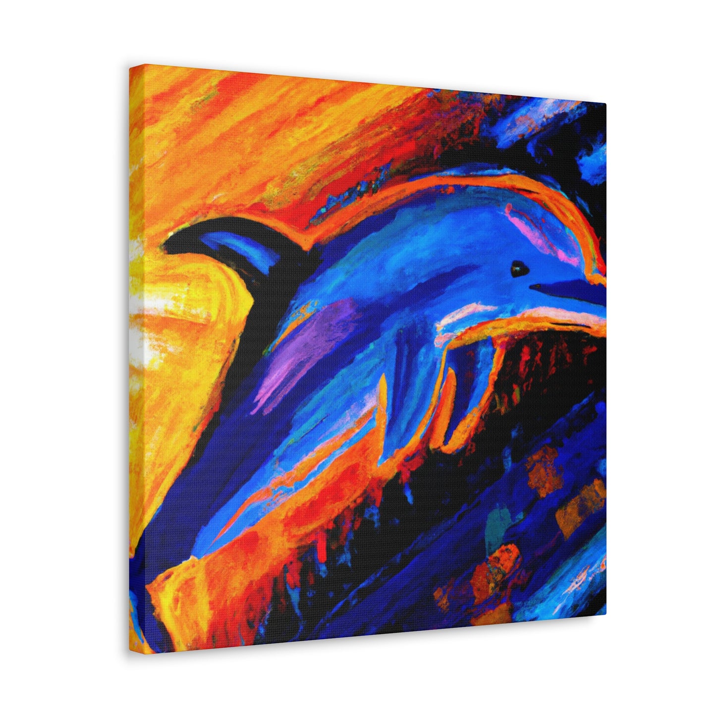 Dolphin in Fauvism - Canvas