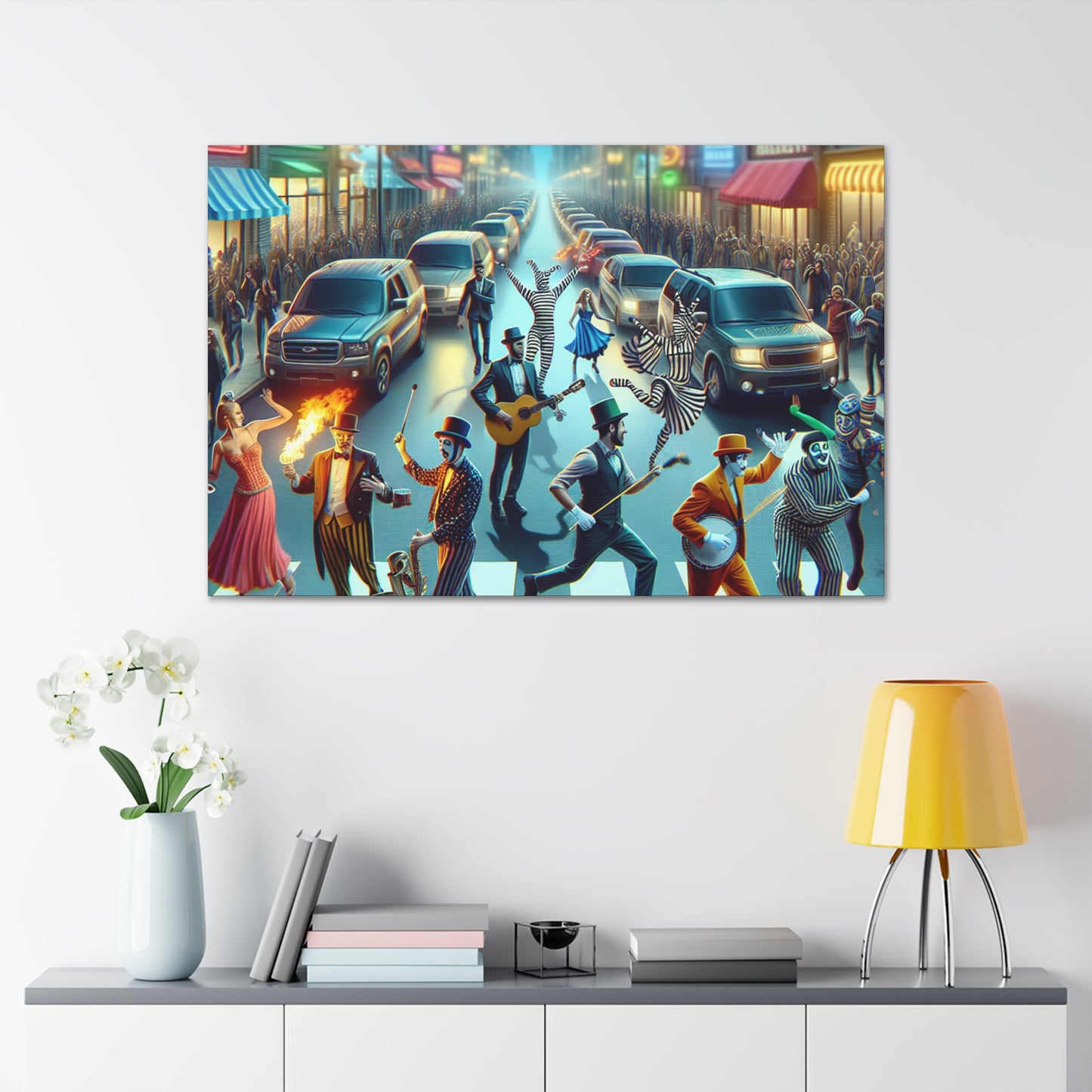 "Urban Enigma: Buskerscape" - Canvas