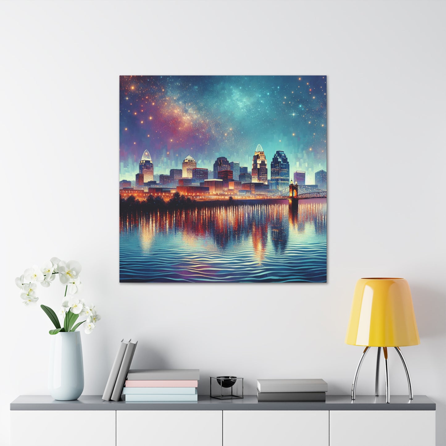 "Urban Tapestry of Cincinnati" - Canvas