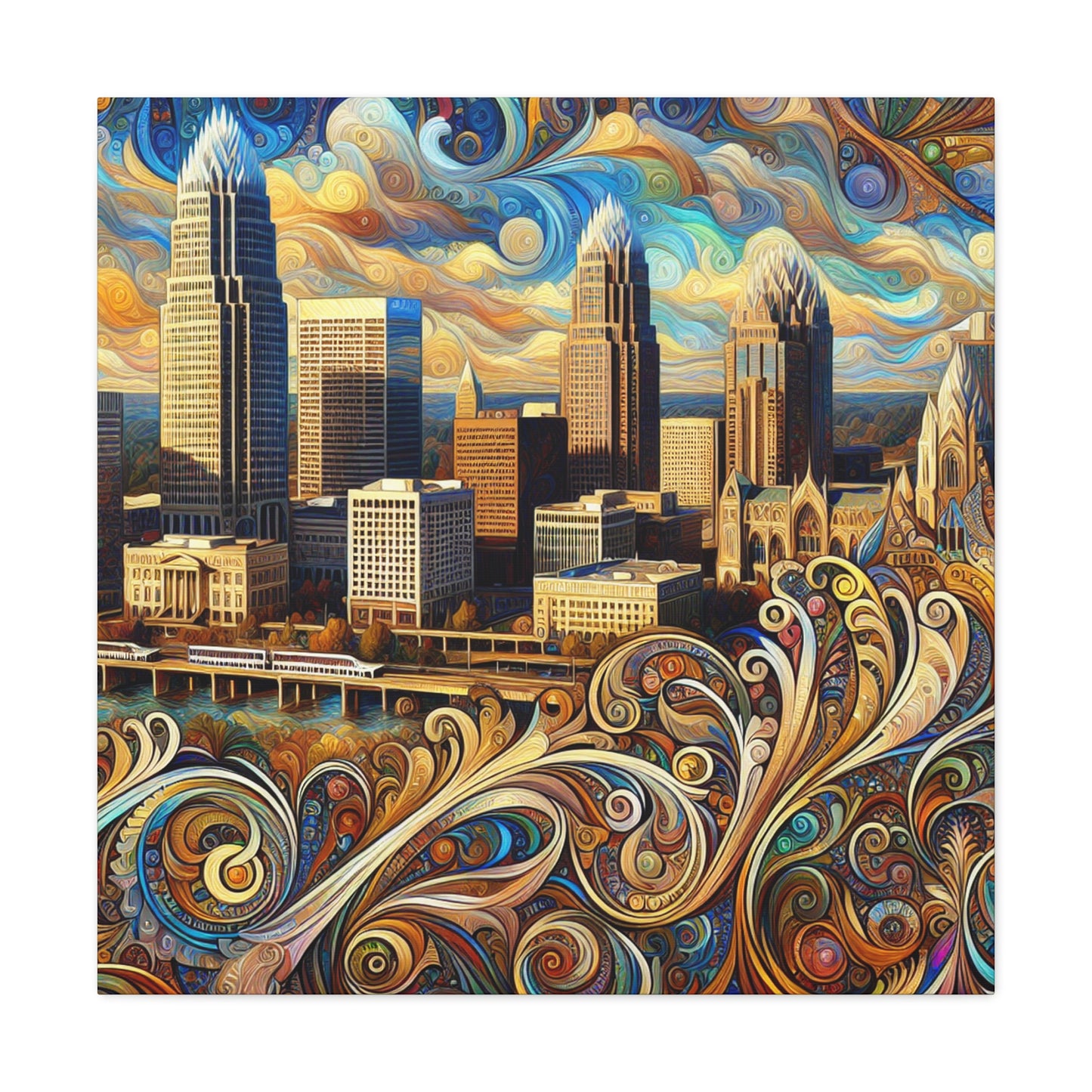 "Vibrant City Spectrum" - Canvas