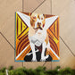 "Pitbull in Art Deco". - Canvas