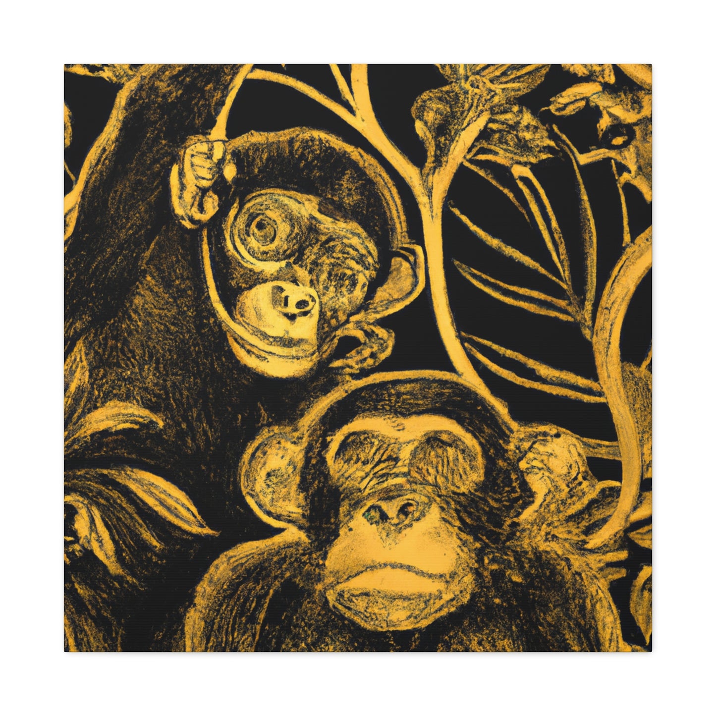 Chimpanzee in Rococo - Canvas