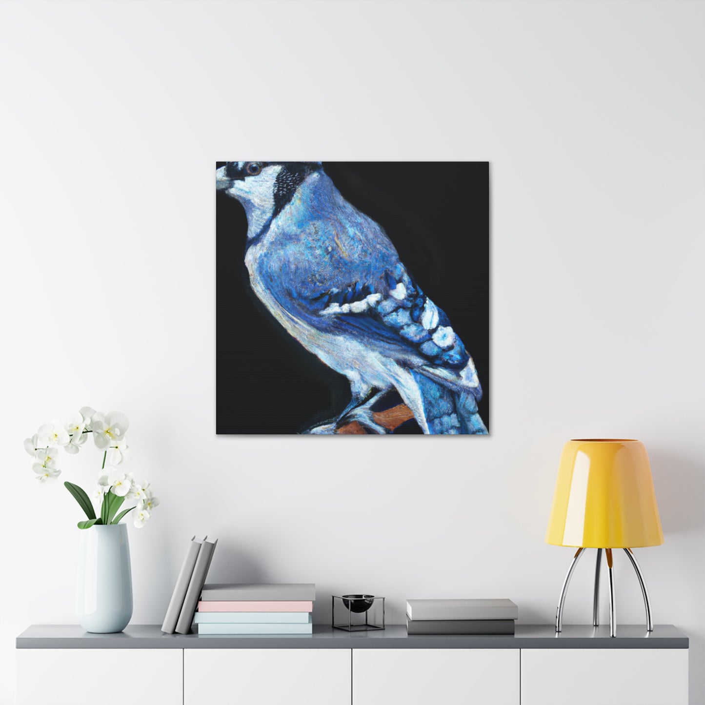 "Blue Jay in Realism" - Canvas