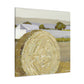 "Hay Bales in Golds" - Canvas