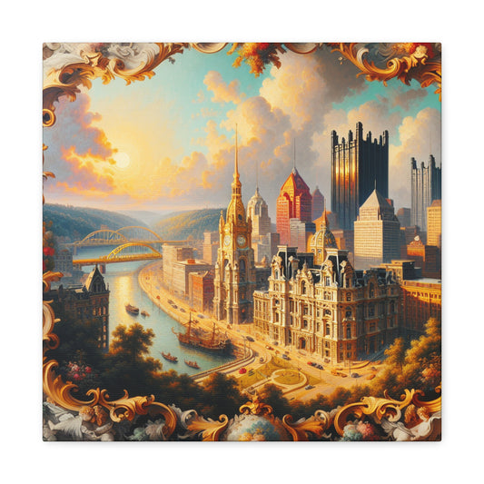 "Pittsburgh's Flourishing Golden Elegance" - Canvas