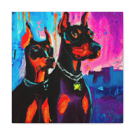 Rocking Doberman Art - Canvas