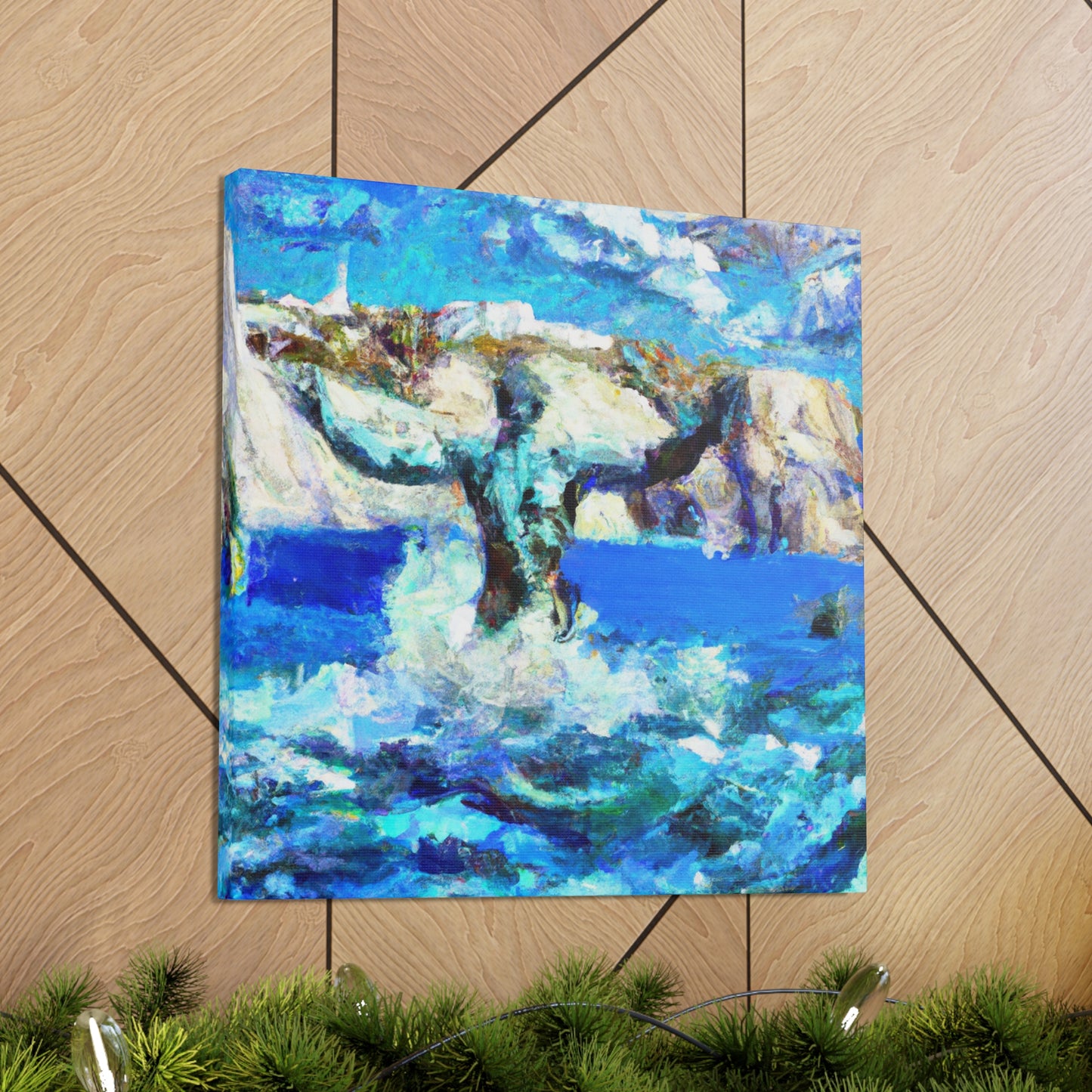 Poseidon on a Rock - Canvas