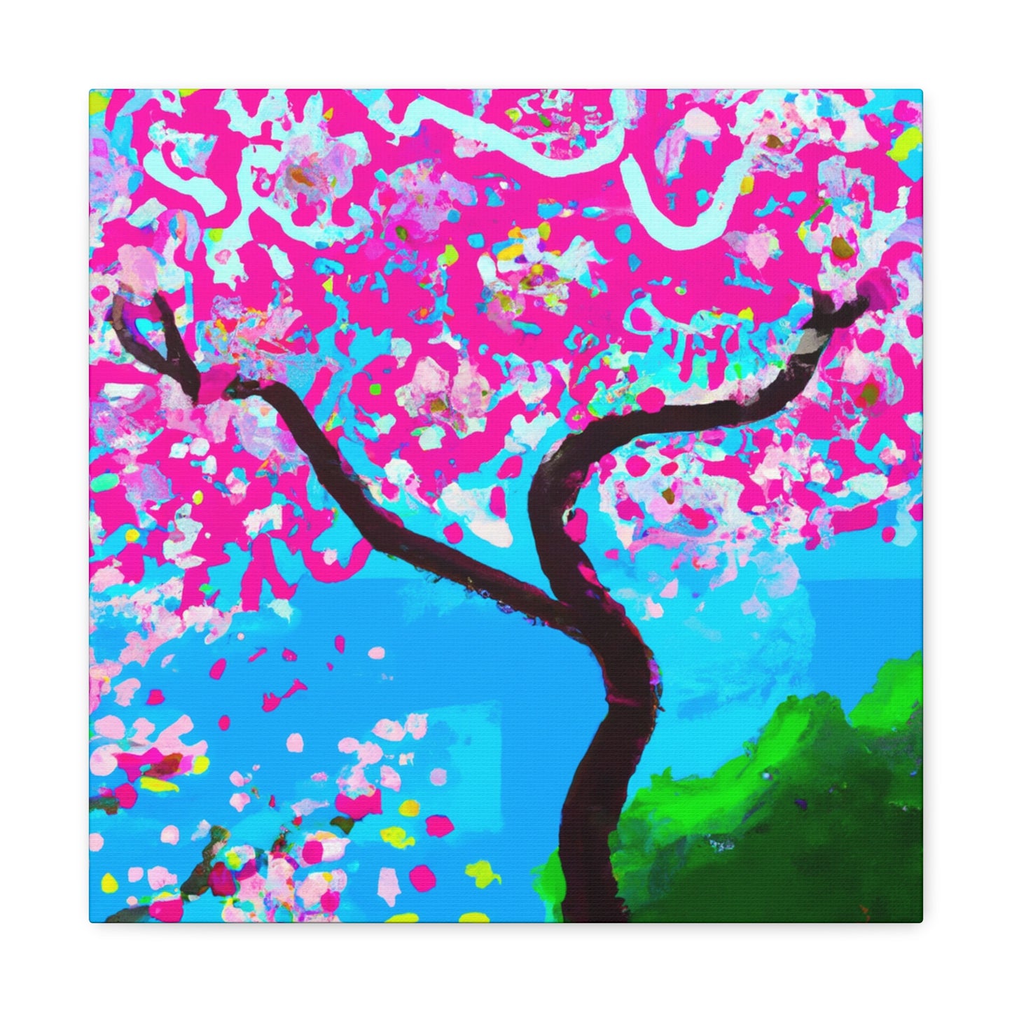 "Cherry Blossom Oasis" - Canvas