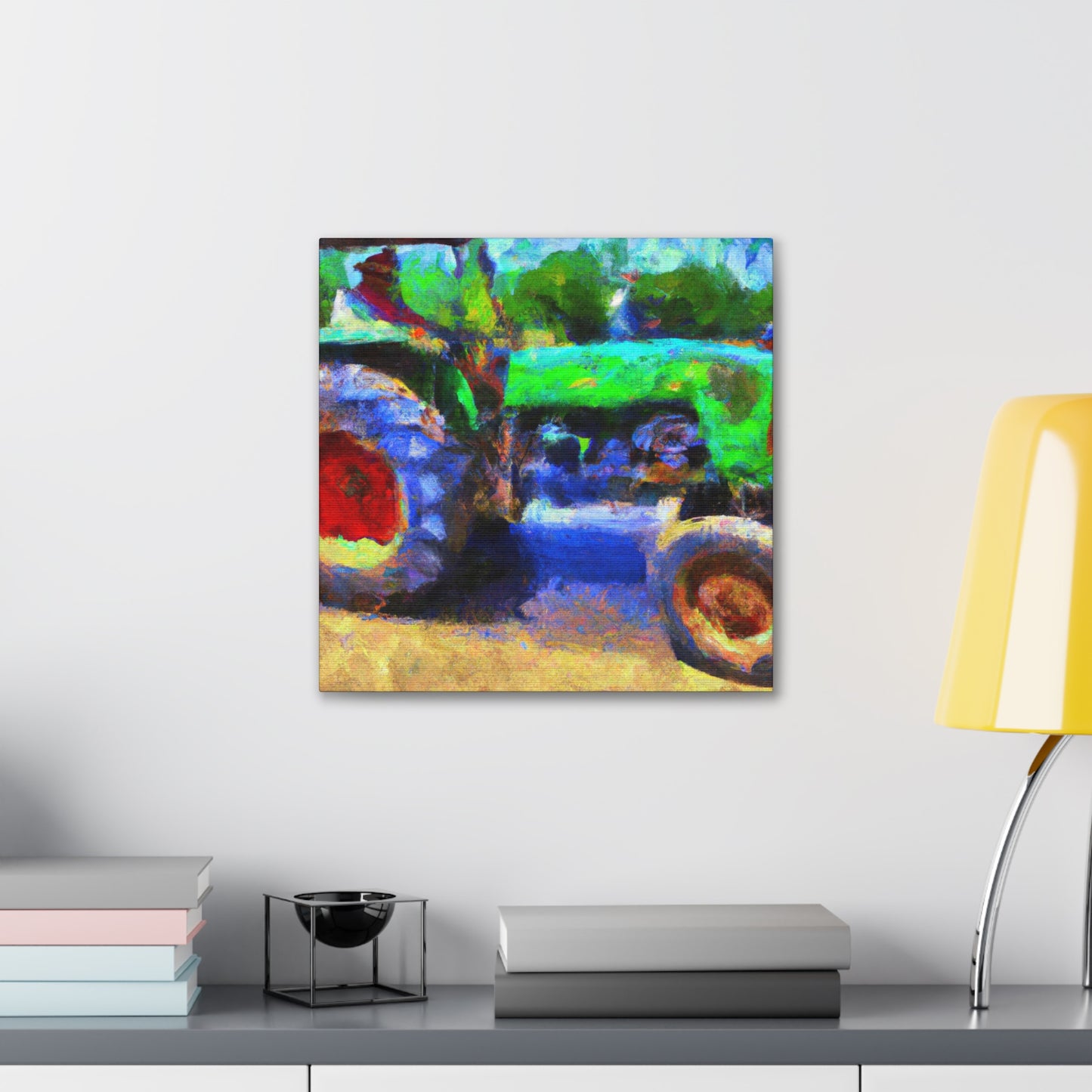 Tractor in Impressionism - Canvas