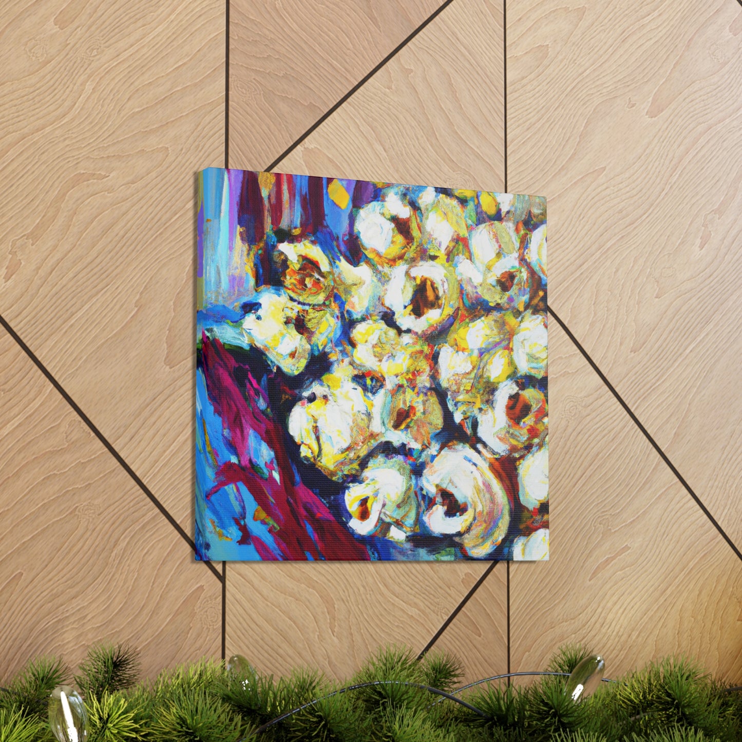 "Poppin' Corn Art Deco" - Canvas