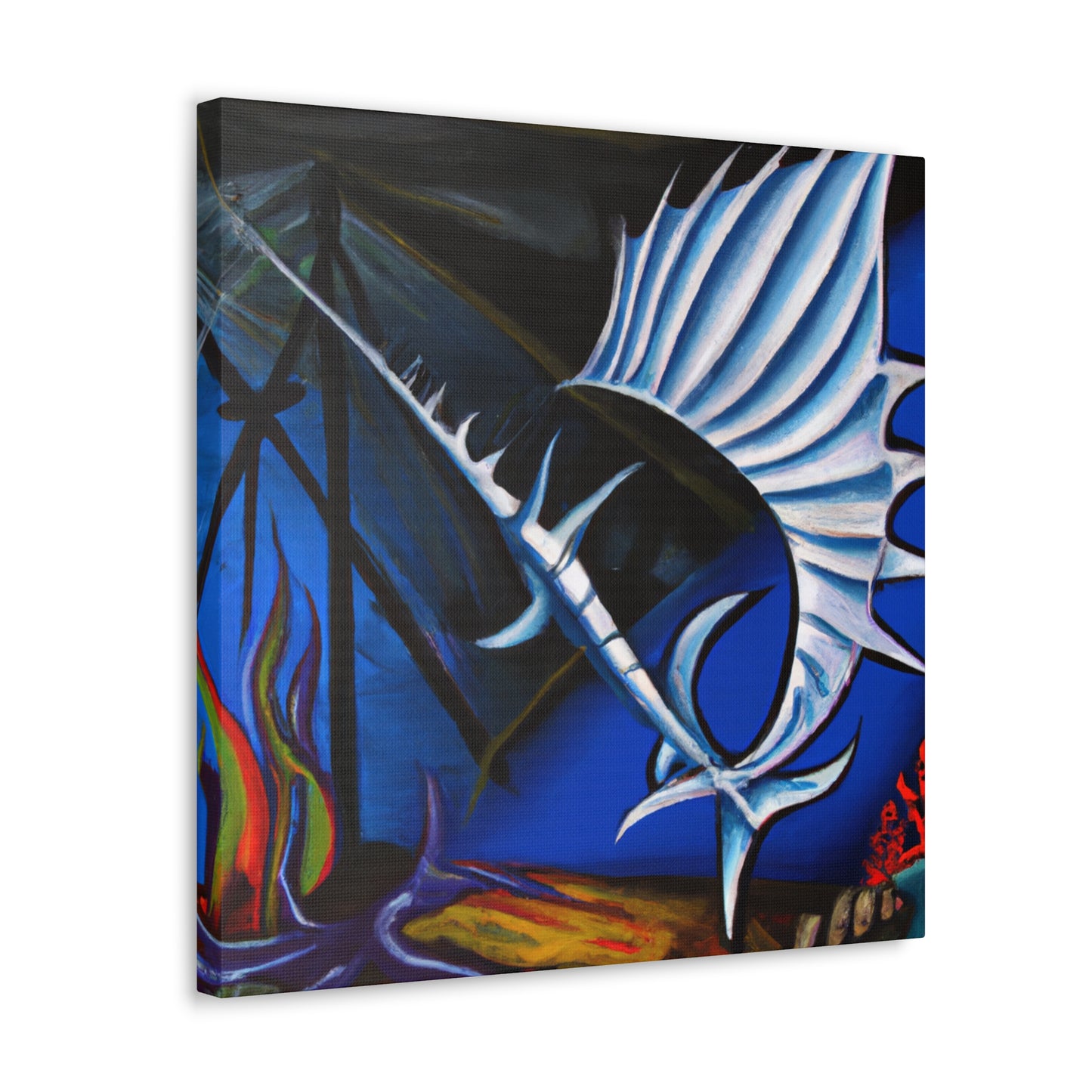 "Sailfish at Sunset" - Canvas