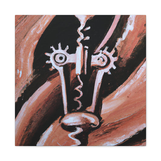 This type of corkscrew is usually seen in a more traditional art deco style. It will usually have a metal body that features scrollwork or beading along the handle. The handle should also have a spiraled design, with a - Canvas