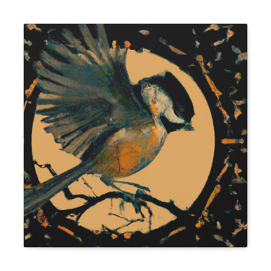 "Titmouse in Art Deco" - Canvas